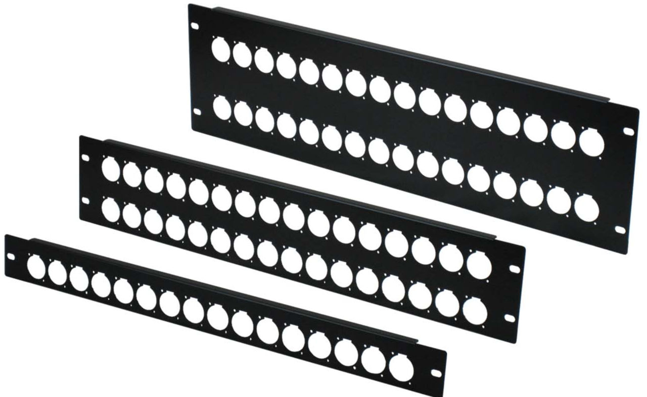 Рекова панель Basic BP-XLR-024 з пробивкою під XLR (000002977) - фото 3 Рекова панель Basic BP-XLR-024 з пробивкою під XLR (000002977) - фото 3