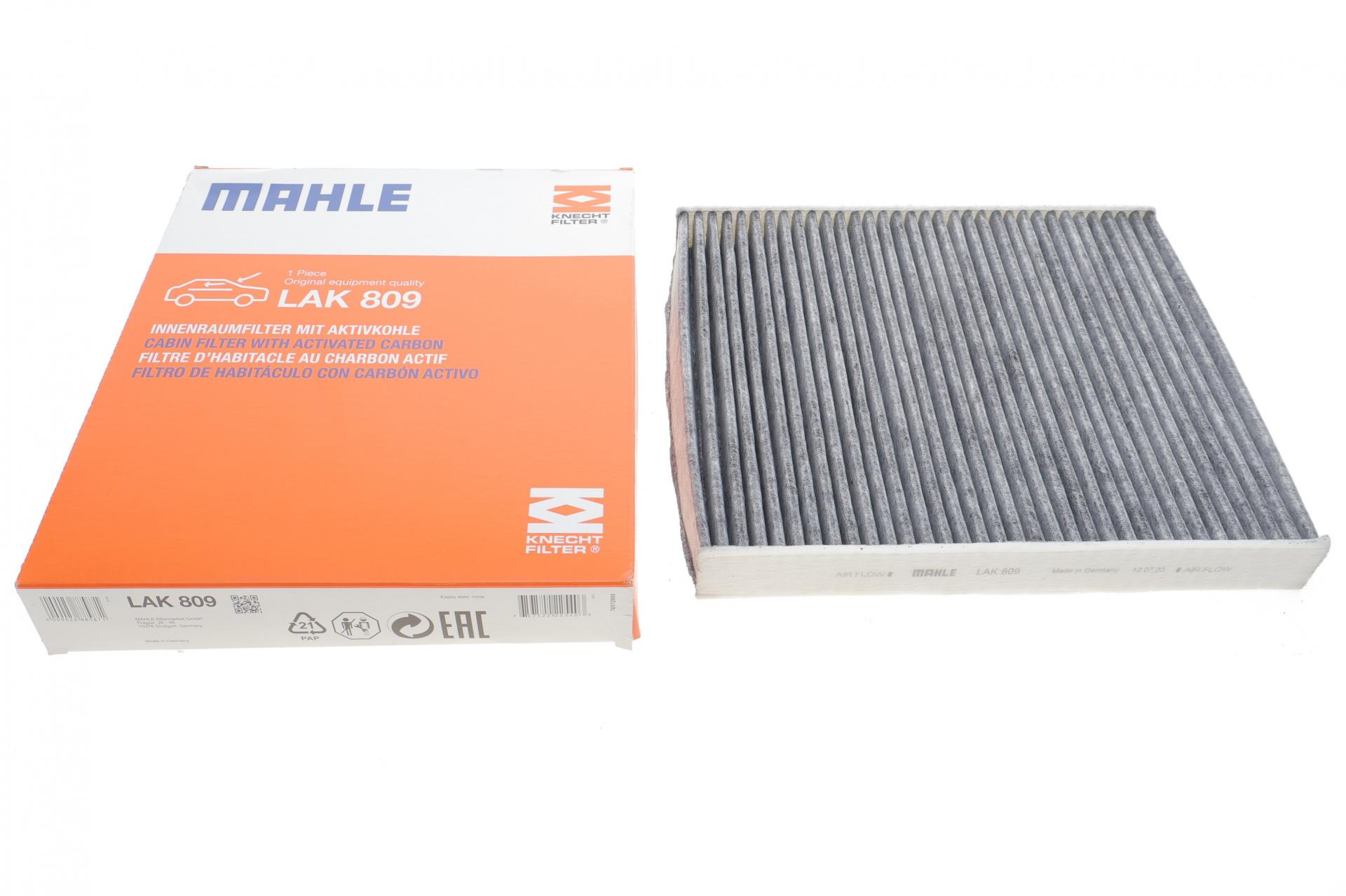 Фильтр салона KNECHT для Skoda Fabia/Roomster/VW Polo 99-10 угольный (LAK 809)