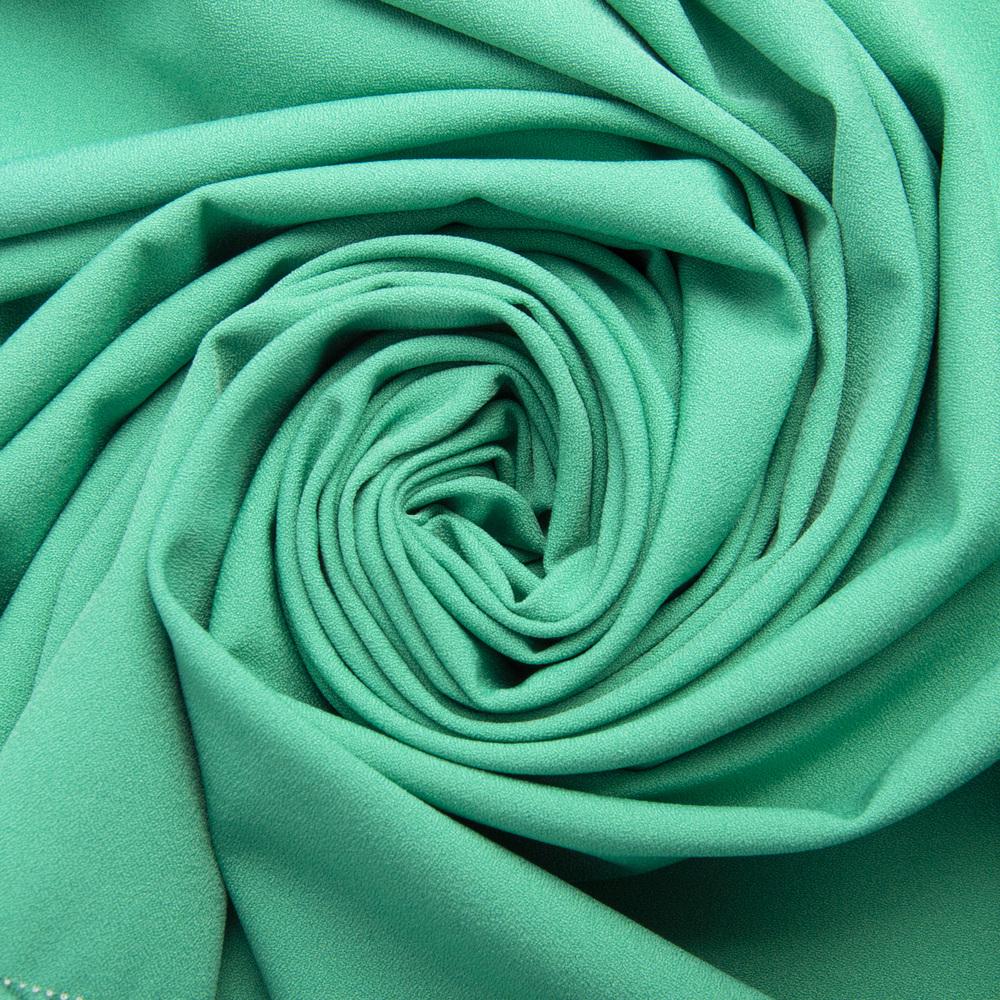 Тканина шифон Мосс креп V-9 Темно-бірюзовий (24673)