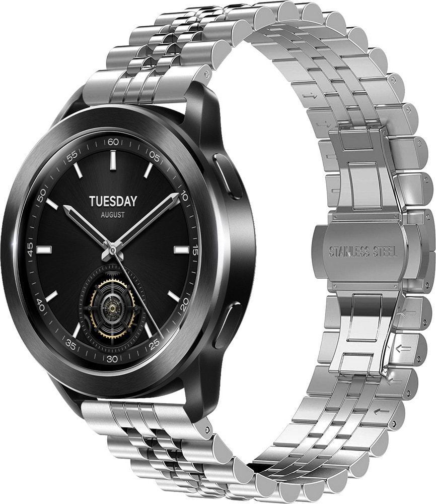 Браслет металлический Stech для Xiaomi Watch S3 Silver (37146-59)