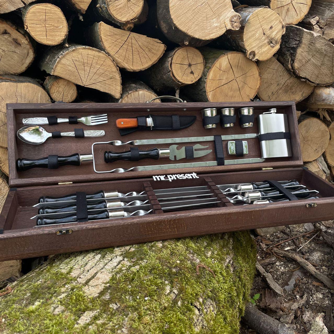 Набір шампуріві Piknik-Profi №14 у кейсі (19217395) - фото 4 Набір шампуріві Piknik-Profi №14 у кейсі (19217395) - фото 4