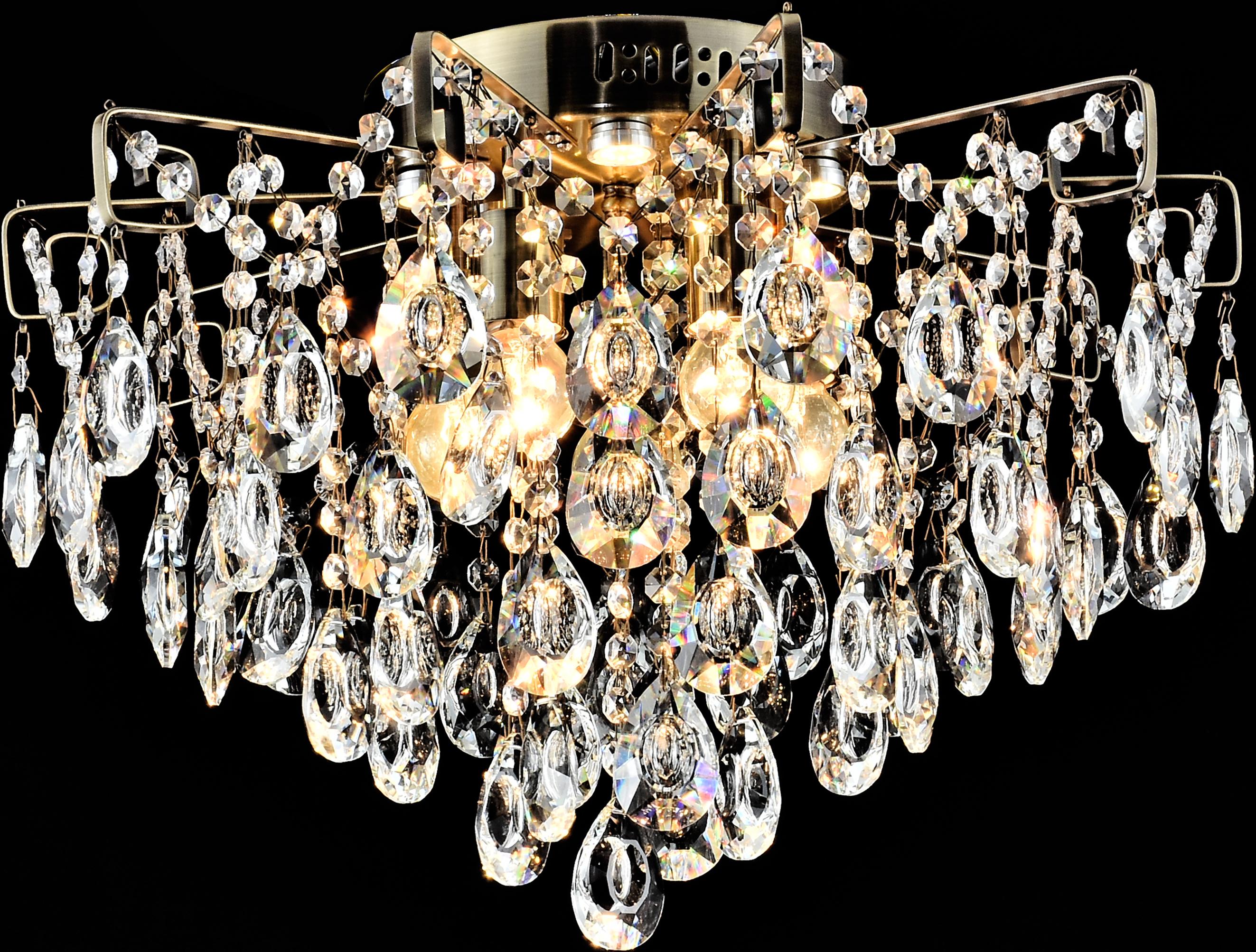 Люстра хрустальная Sirius XE 4004/5-500 AB на 5 лампочек