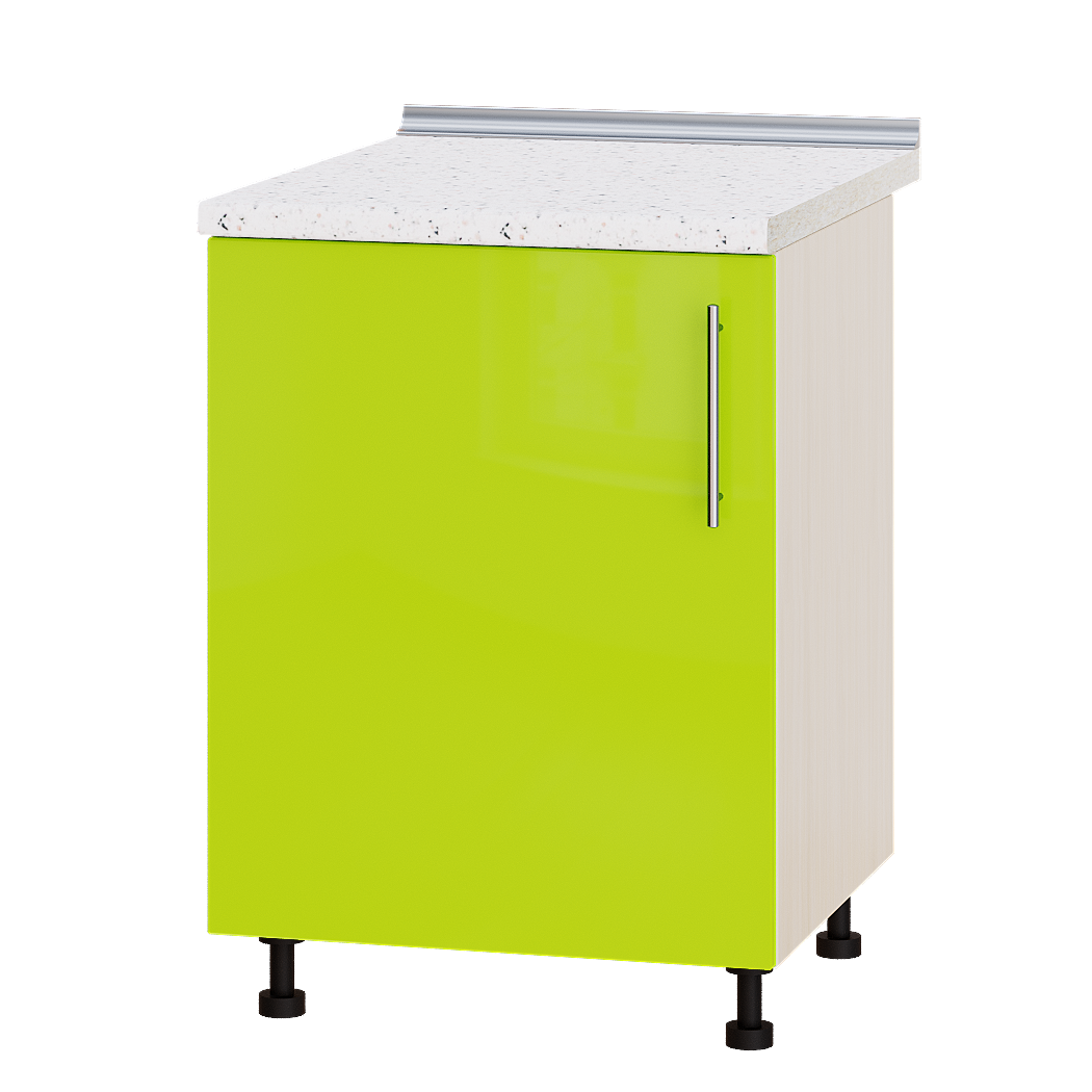Шафа нижня Еверест Модерн модуль під мийку Н79-600 60х47х85 см Лайм глянець/Дуб Молочний (05708)