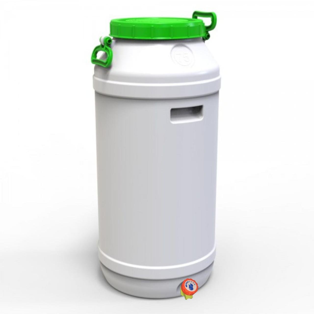 Бидон пищевой Евро Пласт с вентильным краном 75 л зеленая крышка (172421) - фото 1 Бидон пищевой Евро Пласт с вентильным краном 75 л зеленая крышка (172421) - фото 1