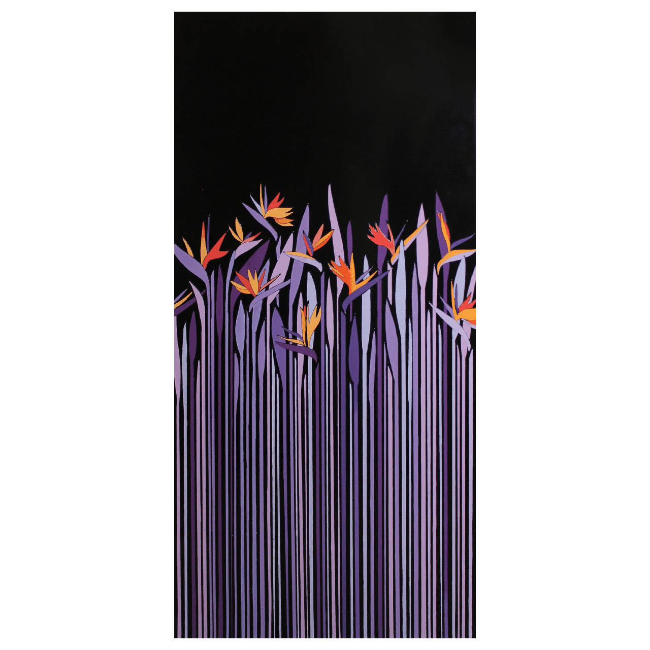 Металлокерамический обогреватель дизайнерский Uden-S-700 Клюквенные цветы со шнуром до 14 м2 978х475 мм (25748194)