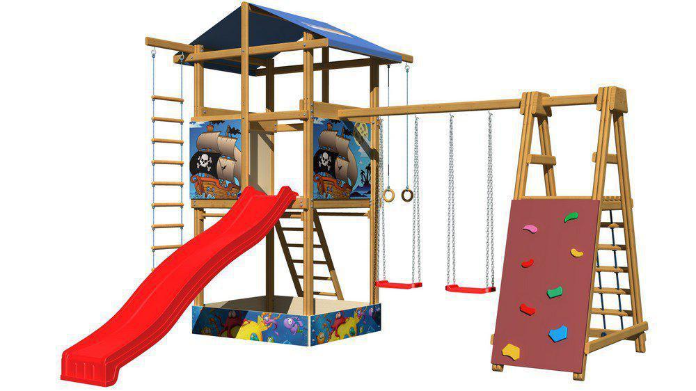 Детский игровой комплекс SportBaby-9 420х400х315 см Разноцветный (973632834)