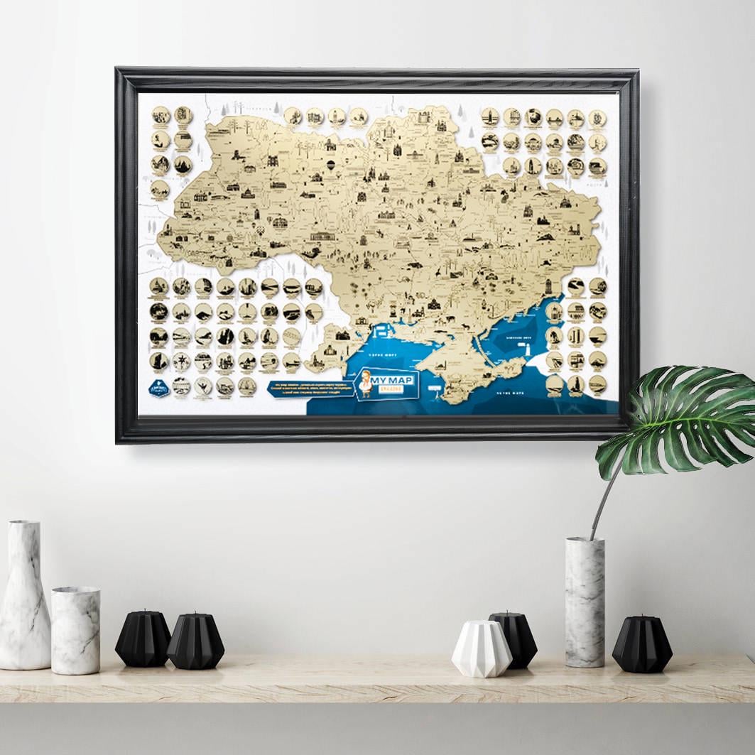 Скретч карта Украины MyMap Native edition на украинском языке