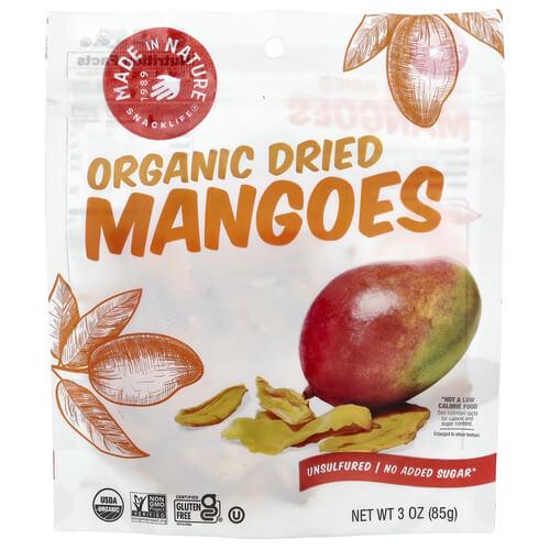Солодощі Made in Nature Organic Dried Mangoes 85 г (MDN-50110)