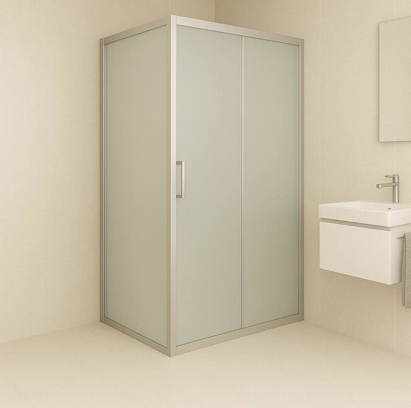 Душевая кабина KO&PO 7007 100х80х180 см без поддона матовое стекло 5 мм (C14758)