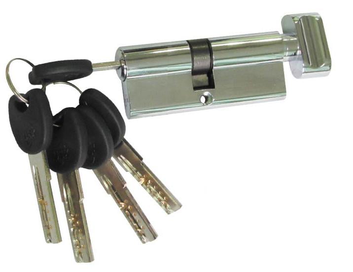 Цилиндровый механизм USK ZC-70 30x40 мм ключ/поворотник Никель (24789193)