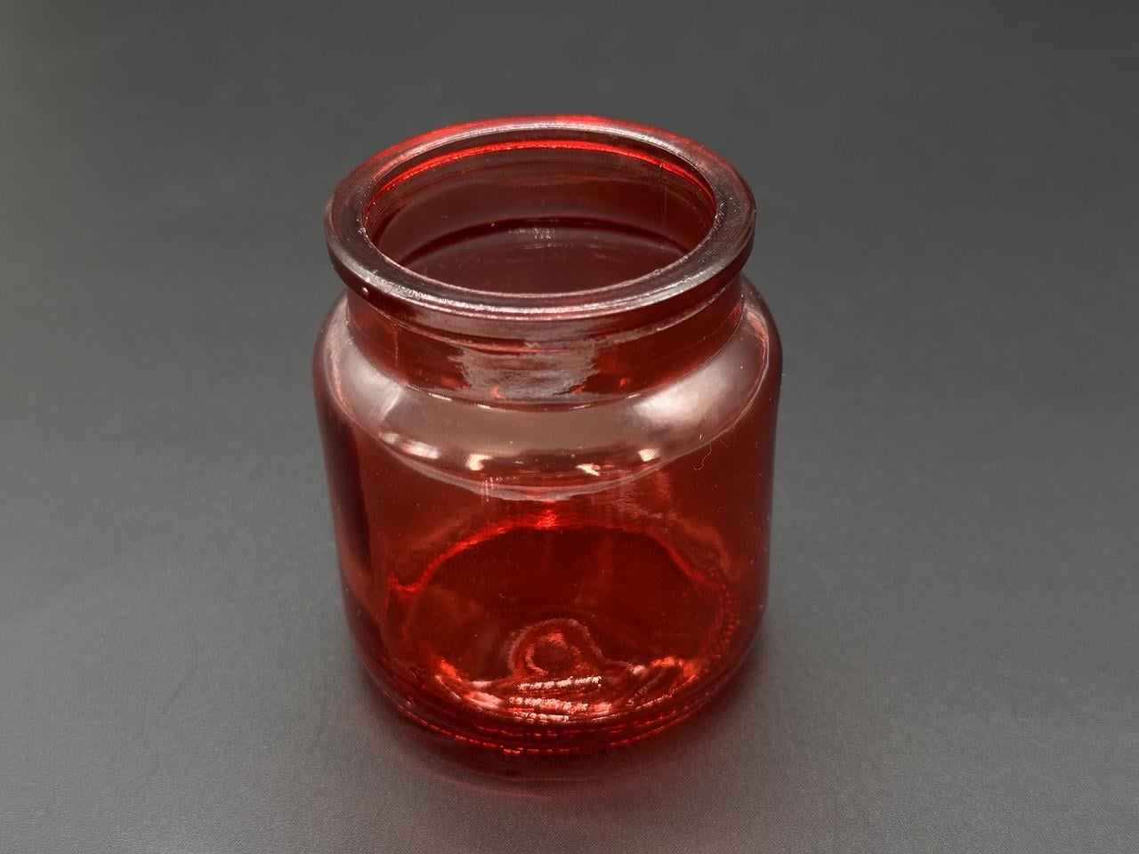 Баночка скляна для свічок 6,5х5,5 см Червоний (STN-02-4)