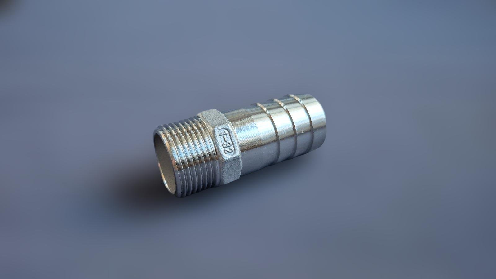 Штуцер шланговый резьбовой DN25 AISI304 BSPP Class-150 н/ж сталь 32 мм 1" (29203328) - фото 2 Штуцер шланговый резьбовой DN25 AISI304 BSPP Class-150 н/ж сталь 32 мм 1" (29203328) - фото 2