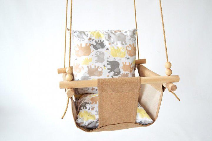 Дитяча гойдалка Infancy Слоники Бежевий (10142296) - фото 4 Дитяча гойдалка Infancy Слоники Бежевий (10142296) - фото 4