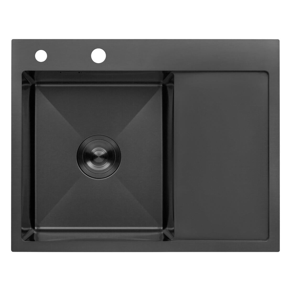 Мойка для кухни Kroner KRP Schwarze 6350LHM PVD 3/1 мм (CV031322) Мойка для кухни Kroner KRP Schwarze 6350LHM PVD 3/1 мм (CV031322)