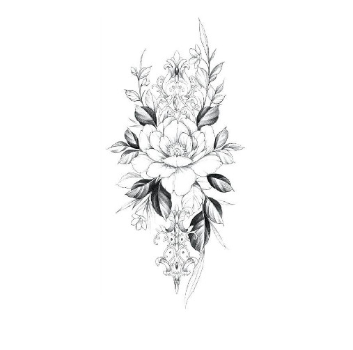 Тату тимчасове водостійке 3D велике Квіти 5 HD-19 18х8,5 см (4506346) Тату тимчасове водостійке 3D велике Квіти 5 HD-19 18х8,5 см (4506346)