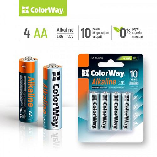 Батарейки СolorWay CW-BALR06-8BL AA/LR06 Alkaline Power BL 8 шт. (11760207) - фото 2