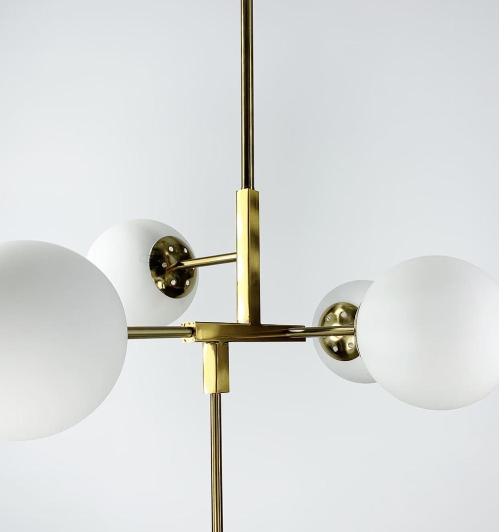 Люстра в каскадному каркасі з матовими плафонами Латунь (AOC 17/5 AB+WT) - фото 4 Люстра в каскадному каркасі з матовими плафонами Латунь (AOC 17/5 AB+WT) - фото 4