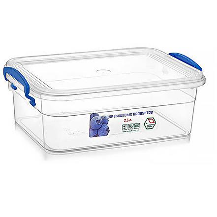 Контейнер харчовий Stenson NP-53 пластиковий з ручками 17,8 х25х9 см 2,5 л (601902)