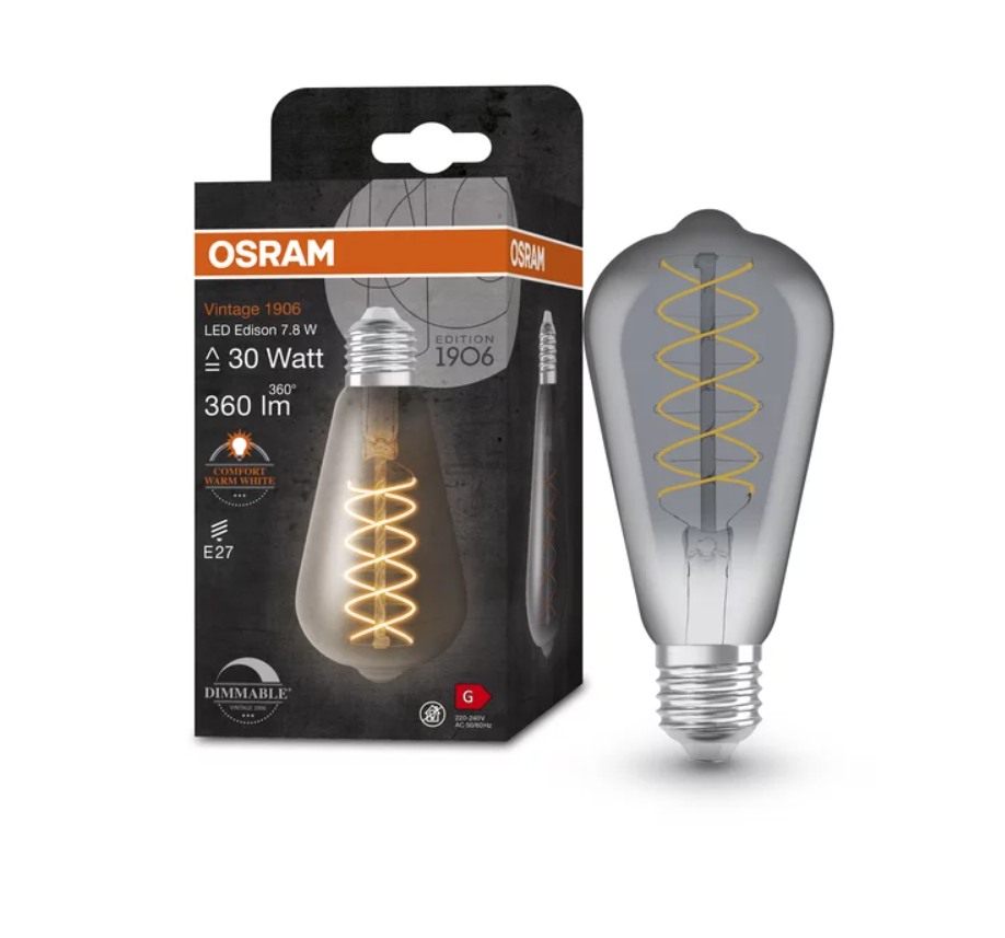 Лампа філаментна Osram Led 64x140 мм 7,8 W 360 lm IP20 E27 1800К (4058075761094) - фото 2 Лампа філаментна Osram Led 64x140 мм 7,8 W 360 lm IP20 E27 1800К (4058075761094) - фото 2