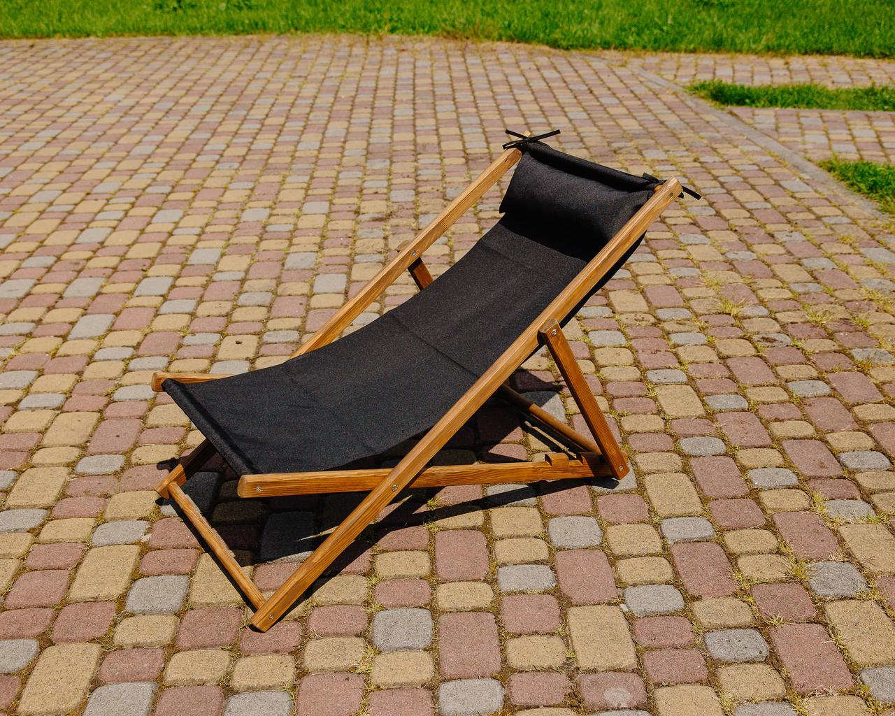 Шезлонг для дачи тканевый XRmaster с подушкой Черный ( КШ-018/1) Шезлонг для дачи тканевый XRmaster с подушкой Черный ( КШ-018/1)