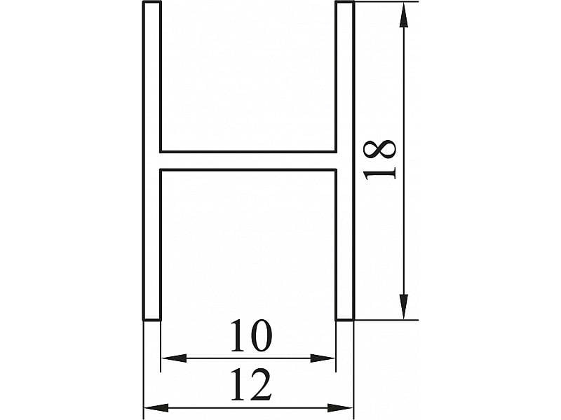 Профіль сполучний NM 5,5 м/п 0,127/м Срібний (FNT33114) - фото 2