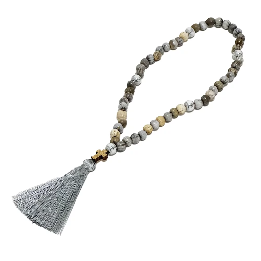 Четки Слезы Богородицы белая вставка на 50 бусин (11373)