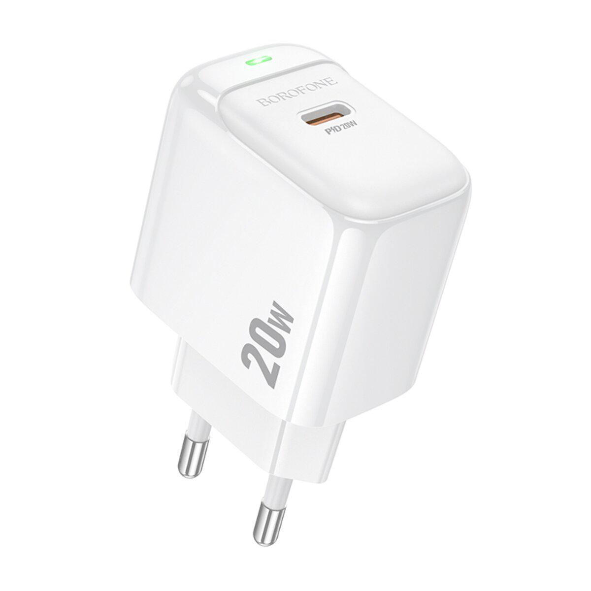 Зарядний пристрій Borofone BAS43A PD 20W USB Type-C White