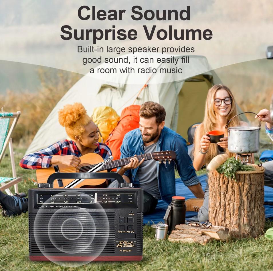 Радіоприймач Meier M 8001 на акумуляторі Чорний (24385396) - фото 6 Радіоприймач Meier M 8001 на акумуляторі Чорний (24385396) - фото 6