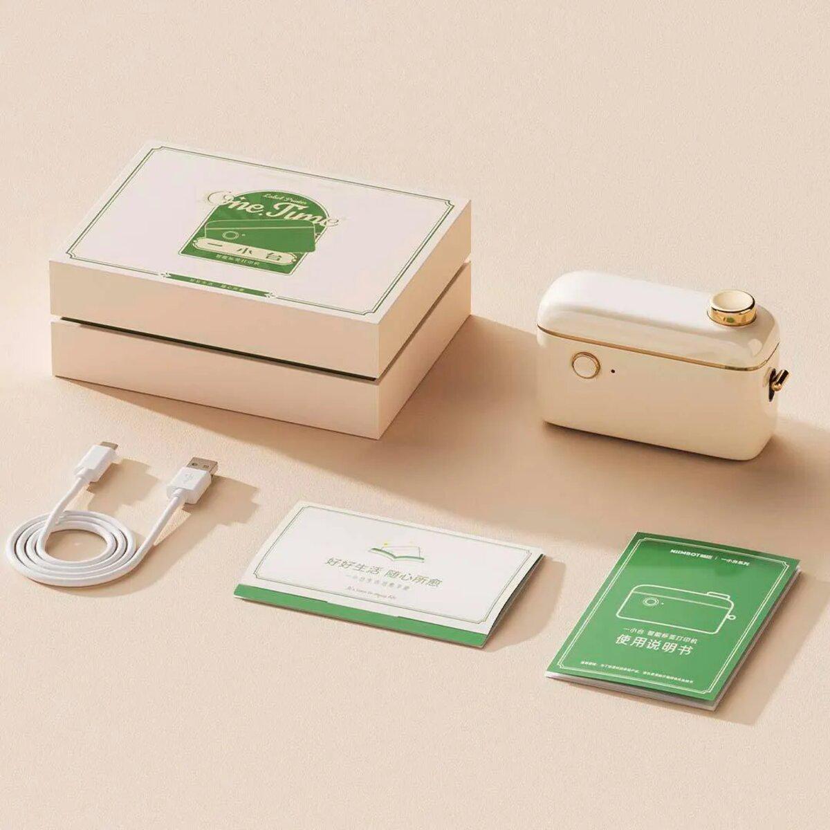 Термопринтер етикеток/стікерів NIIMBOT H1S Bluetooth 5.2 портативний 1000 mAh Beige (1AA4F171402) - фото 2