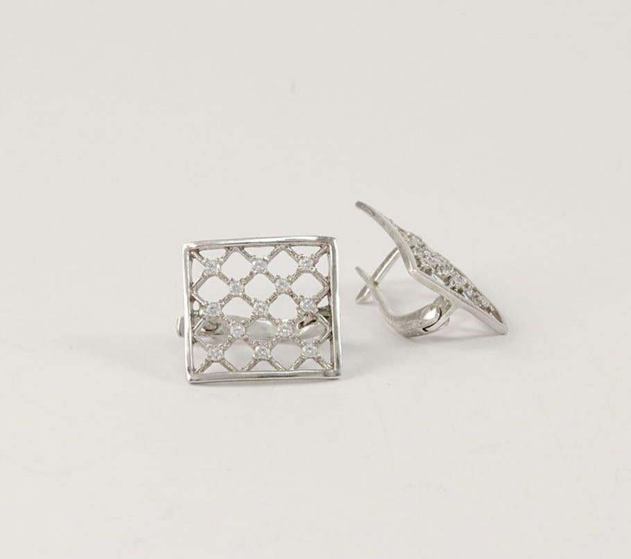 Серьги в виде сетки Maxi Silver 5123 (85123)