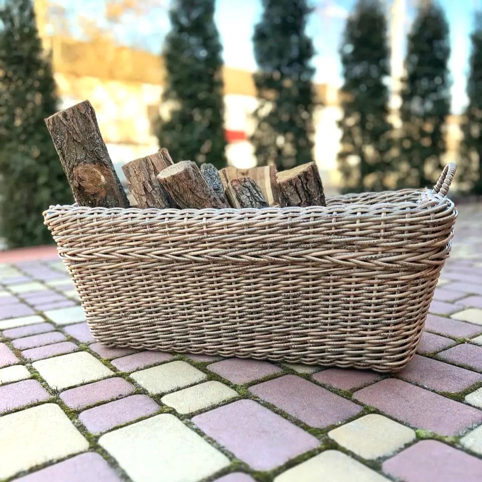 Дровница для печи из ротанга 65 л (27709728)