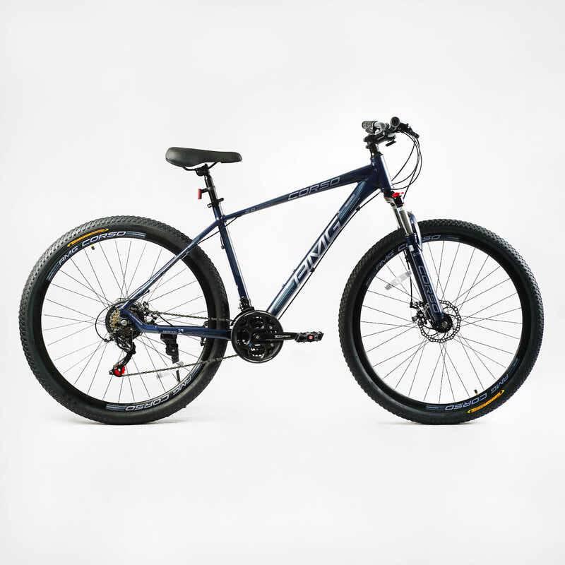 Велосипед спортивный Corso AMG 29" 21 скоростей алюминиевая рама 19" переключатели Shimanо Grey (138295)