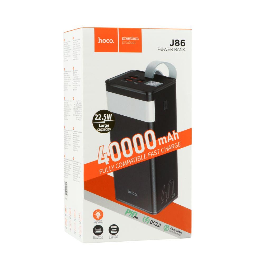 Повербанк Hoco J86 Powermaster 22,5W fully compatible 40000 mAh (ЦУ-00037882) - фото 4 Повербанк Hoco J86 Powermaster 22,5W fully compatible 40000 mAh (ЦУ-00037882) - фото 4
