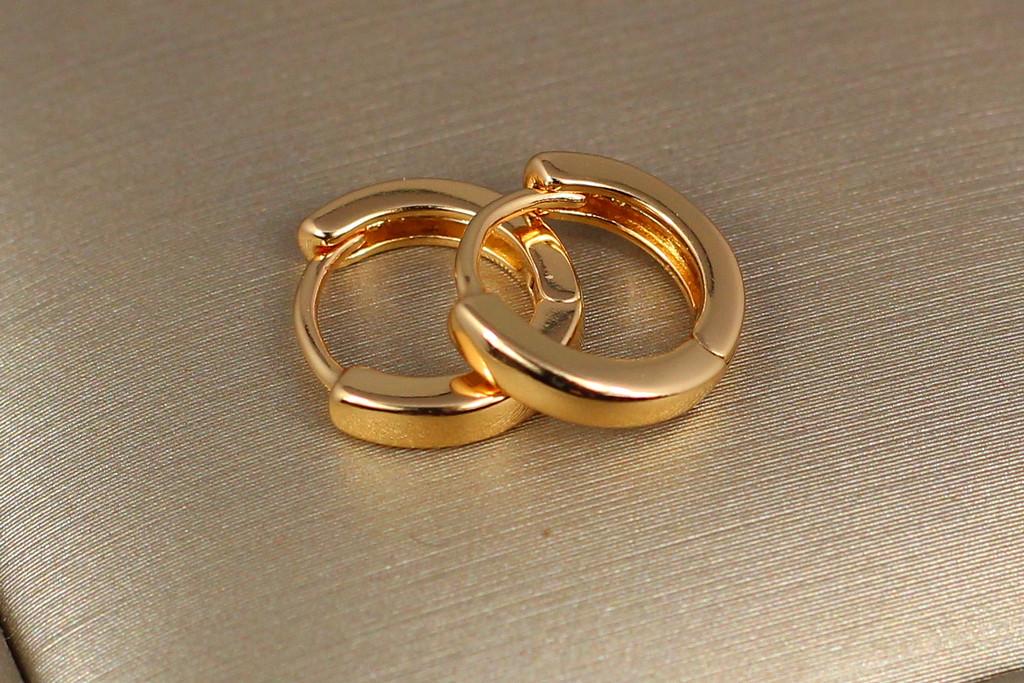 Серьги Xuping Jewelry Колечки 1 см Золотистый (1505778368)