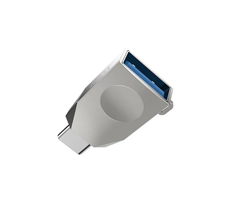 Адаптер Hoco UA9 OTG переходник USB 3.0 Type-C to USB Silver - фото 2