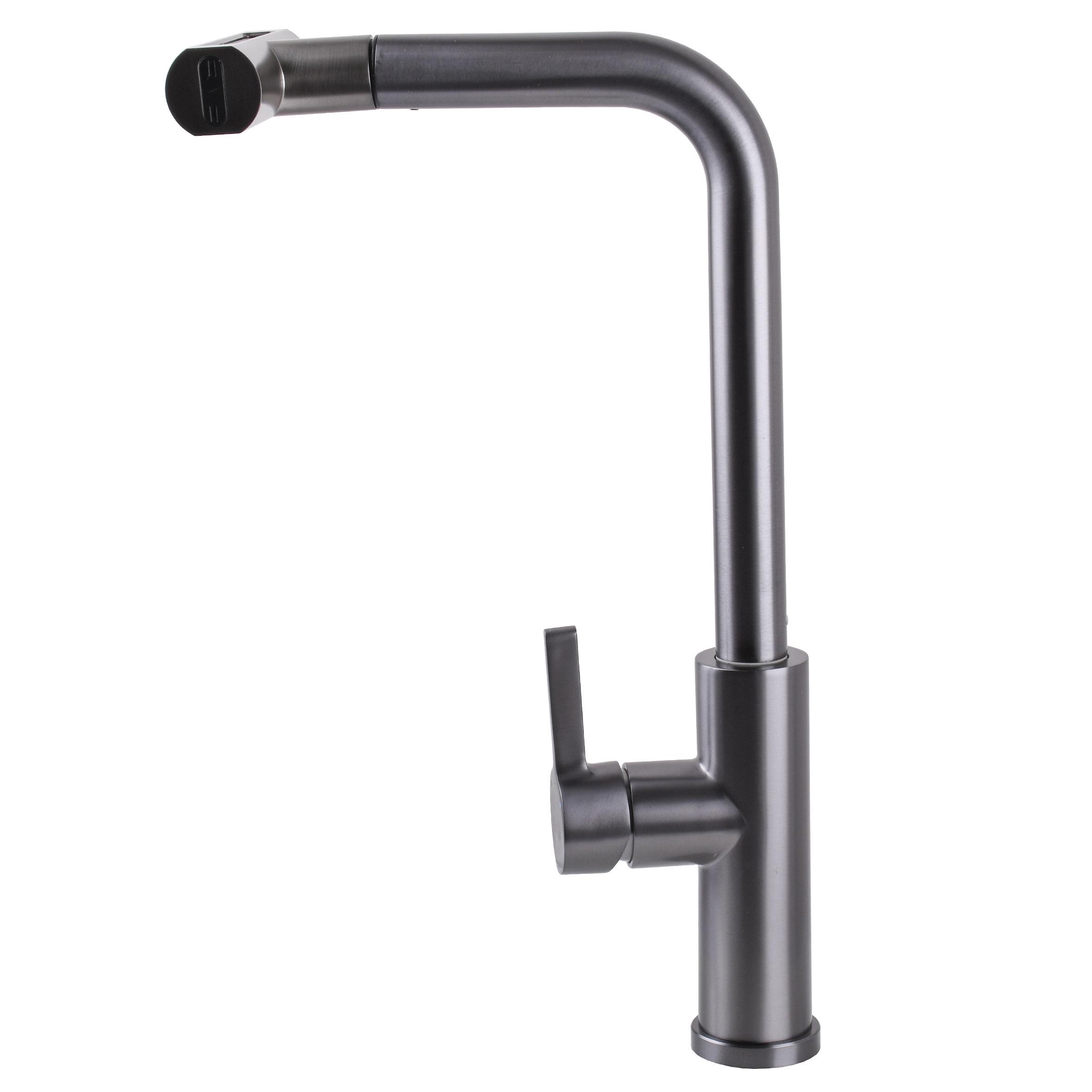 ᐉ Смеситель для кухни Globus Lux Alpen SBT1-2044-GP с вытяжной лейкой ...