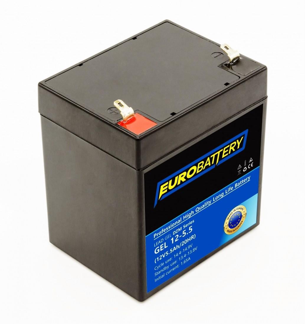 Аккумуляторная батарея гелевая EuroBattery 12V 5,5 Ah (11539)