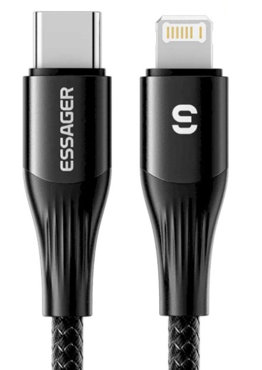 Кабель Essager USB-C to Lightning 27W 1 м Черный (EXCTL-SY01-P)