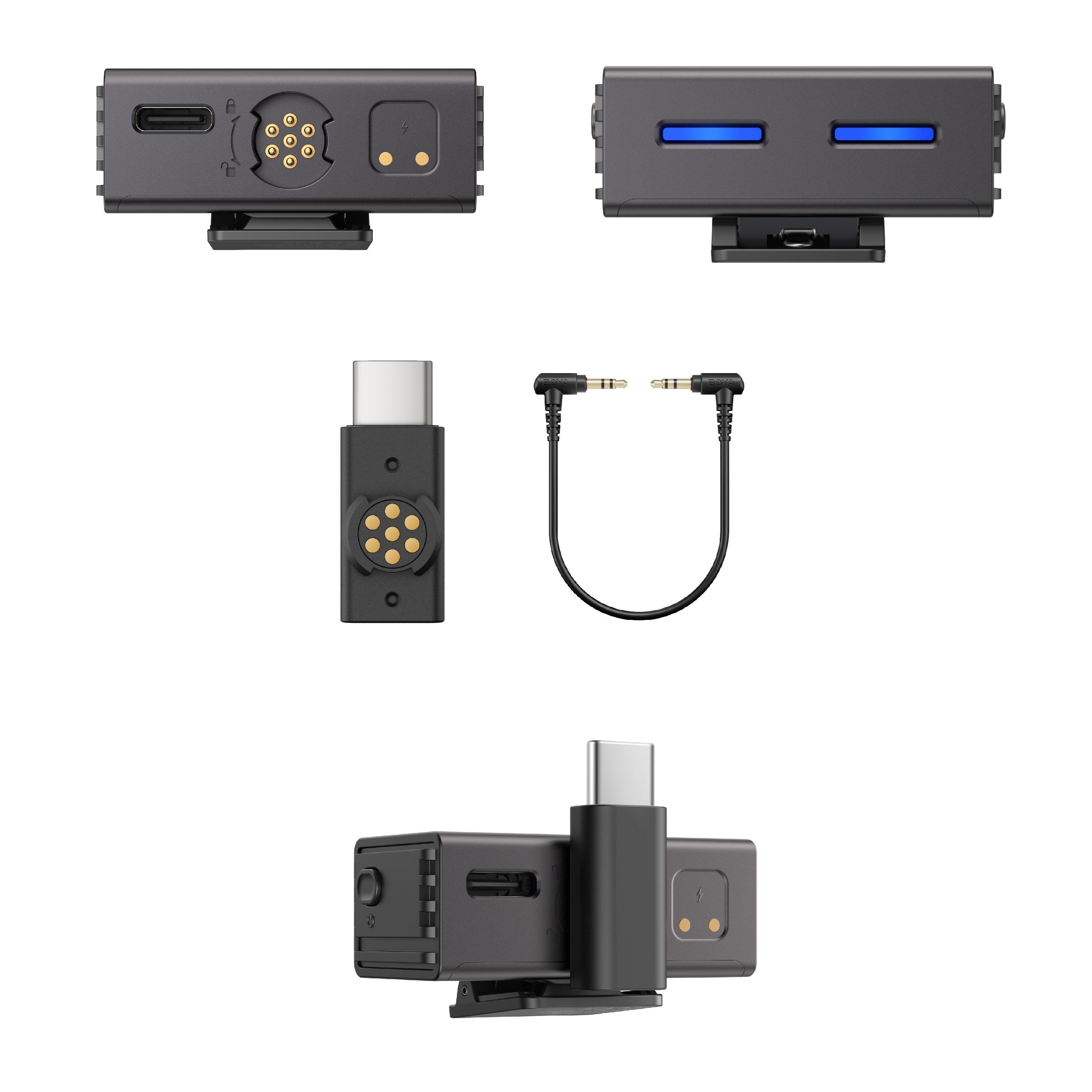 Микрофон петличный Boya LINK 3-02 Type+CTRS 3,5 мм 2025 с зарядным кейсом для iPhone/Android/видеокамеры профессиональный 2 шт. (50052) - фото 4