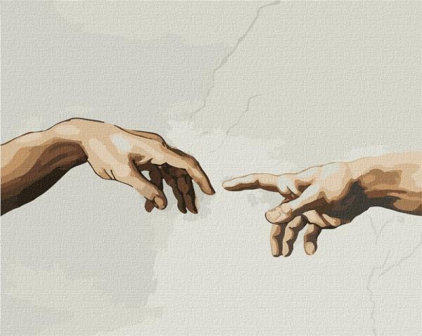 Картина по номерам Идейка Создание Адама 40х50 см в термопакете (KHO4821)