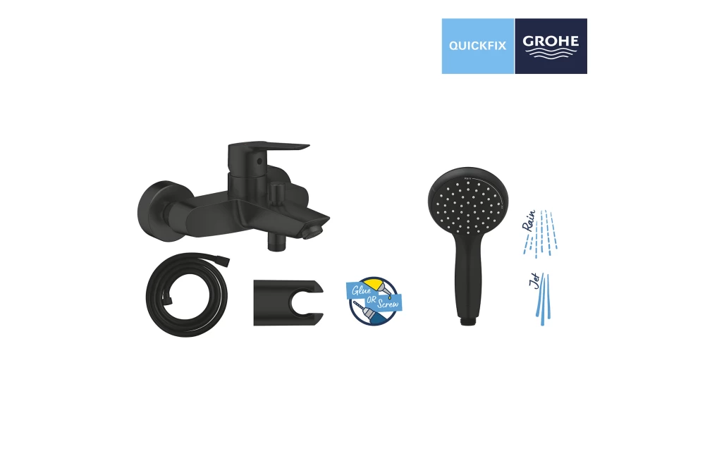 Смеситель для ванны Grohe QuickFix Start UA30330701 Black (374041) - фото 2