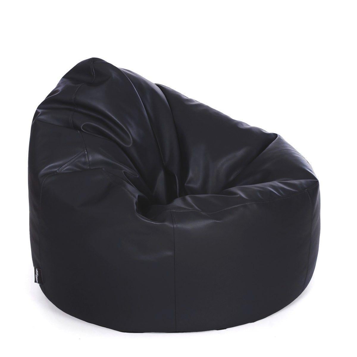 Кресло-мешок MeBelle AIR со съемным чехлом износостойкий кожзам M Black