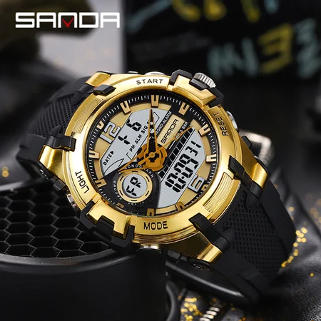 Наручные часы Sanda 6015 Black/Gold - фото 4 Наручные часы Sanda 6015 Black/Gold - фото 4