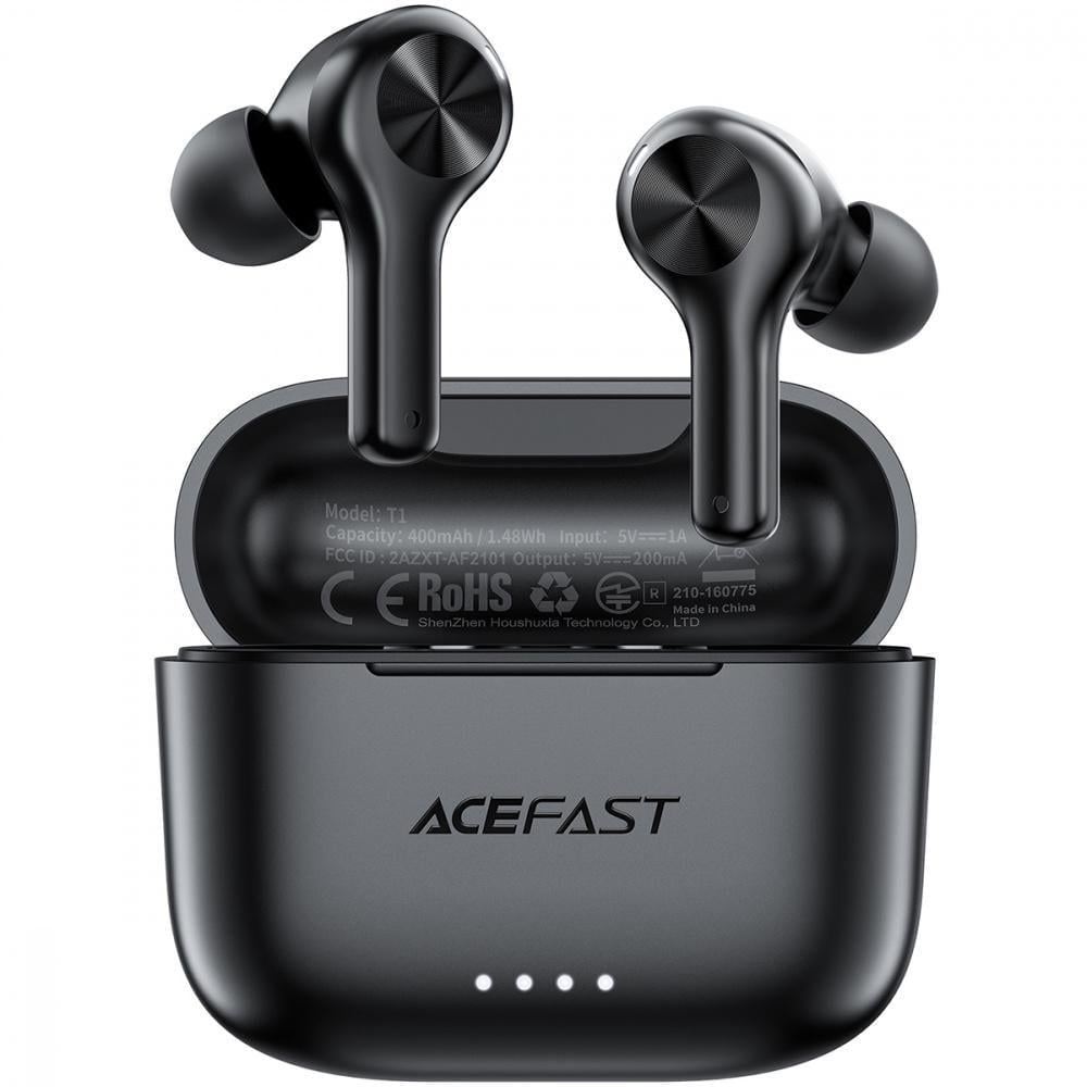 Наушники беспроводные Acefast T2 TWS с сенсорным управлением Black