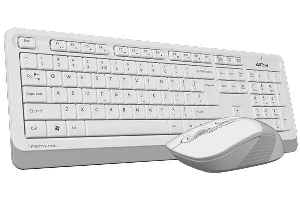 Комплект бездротовий A4Tech FG1010 Wireless White/Grey (36112)