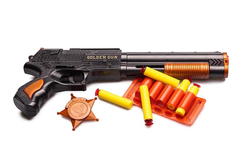 Дробовик на шариках Golden Gun мягкий игрушечный детский Черный (IW-181-W-140)