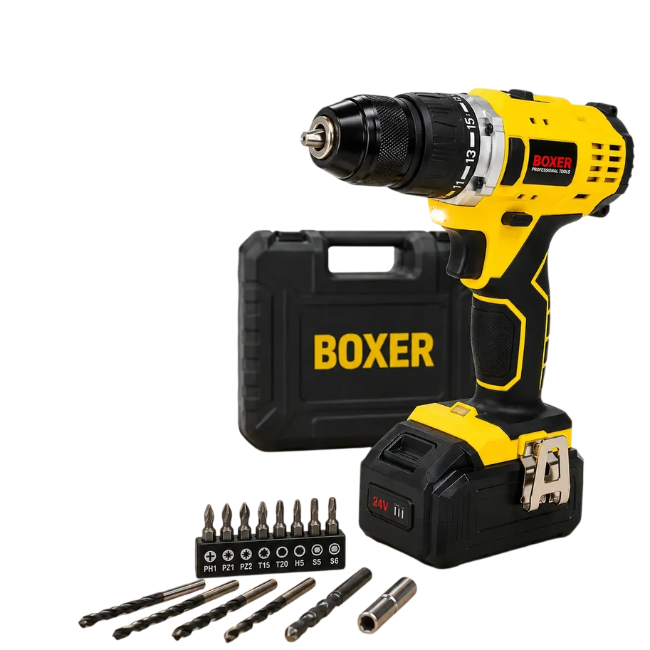 Шуруповерт аккумуляторный BOXER SR-152 24 В 15+1 режим (SR-152)