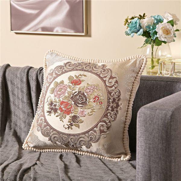 Наволочки декоративные с вышивкой 48х48 см 2 шт. (C01236-1) - фото 2 Наволочки декоративные с вышивкой 48х48 см 2 шт. (C01236-1) - фото 2