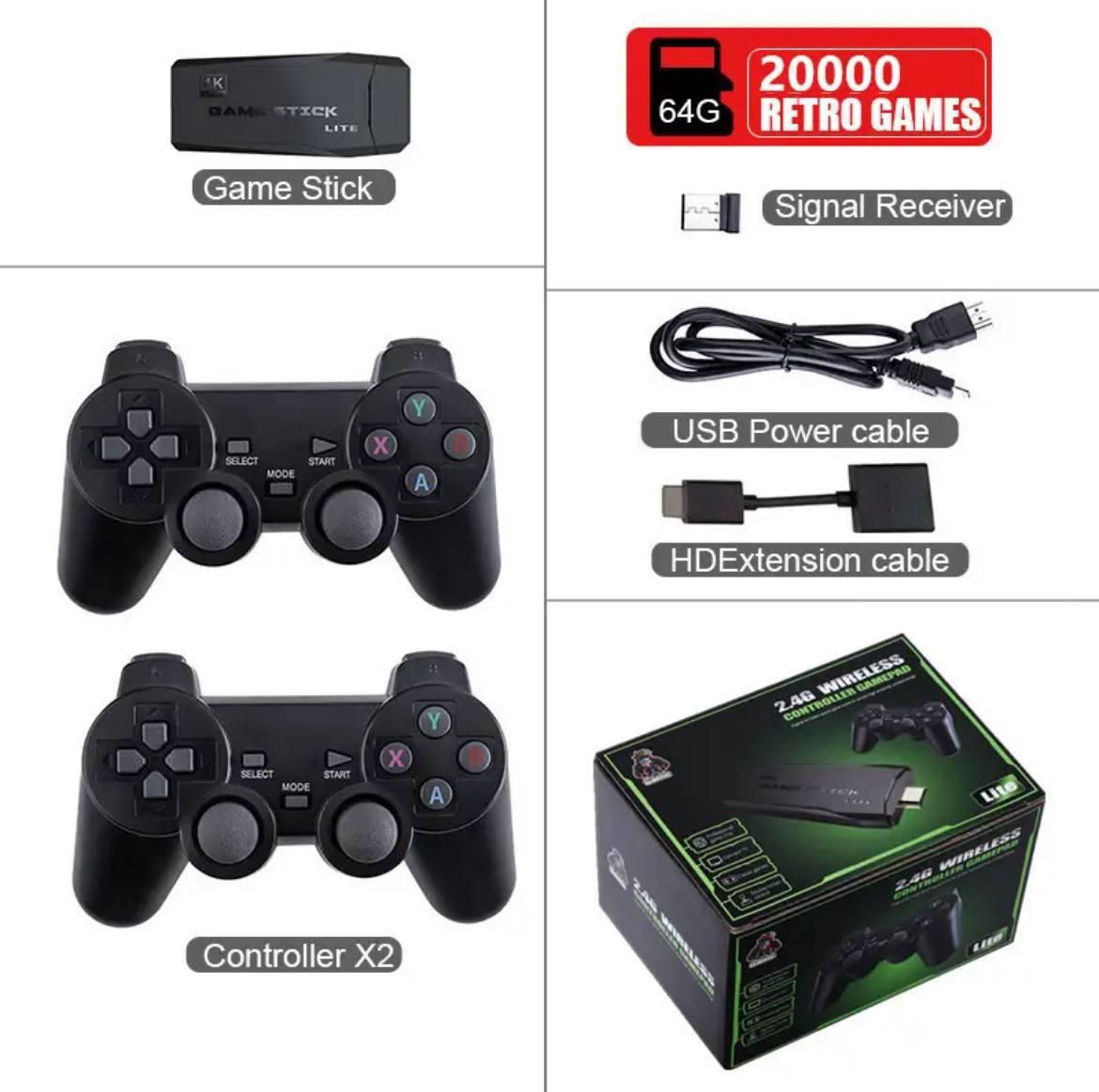 Ігрова приставка Game Stick Lite M8 64 Gb 20000 ігор HDMI 4K Ultra HD з двома джойстиками (18774180) - фото 8