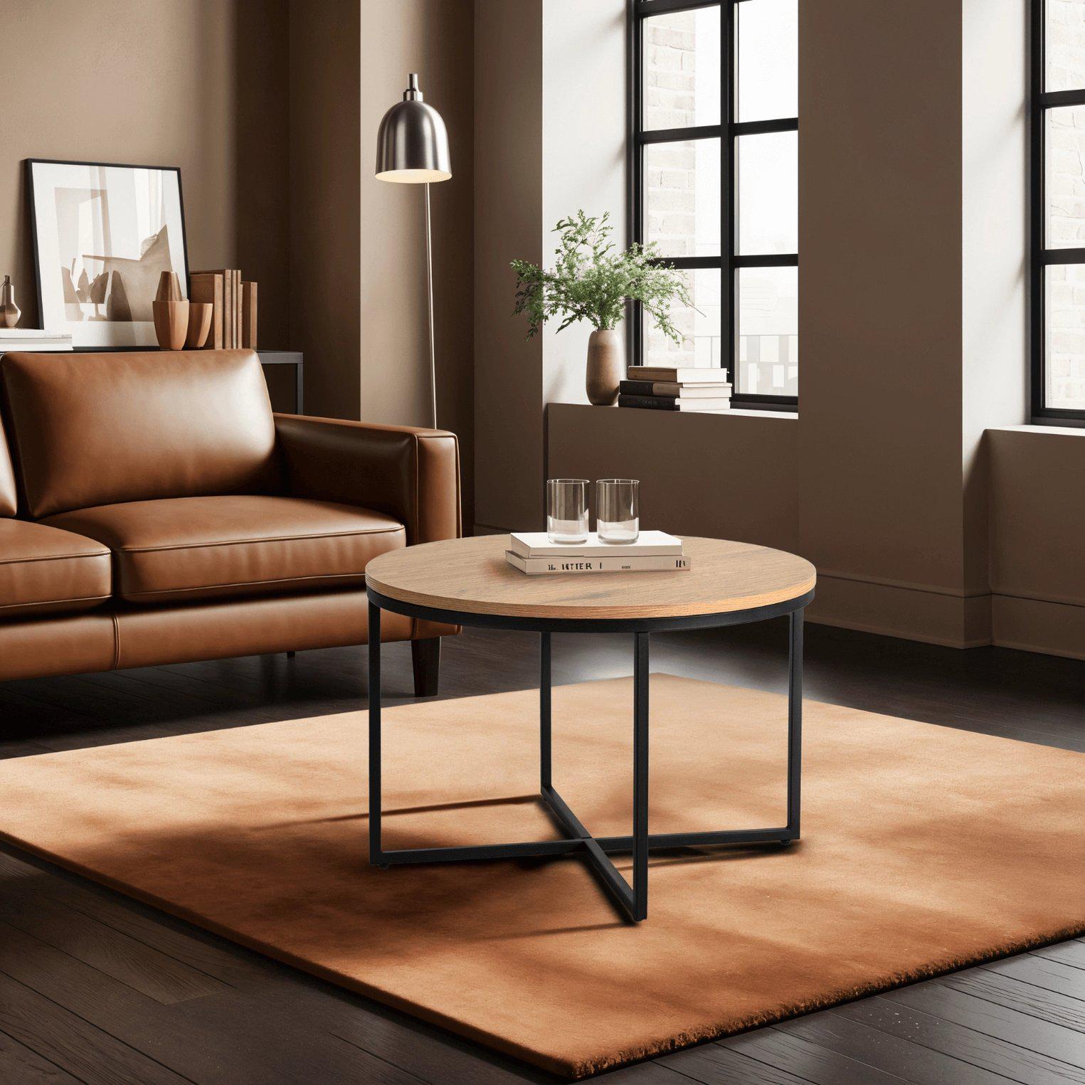 Журнальний стіл Mebel Elite HANTEL Дуб золотий (ME.HANTEL/DZ/CZ/L) - фото 7 Журнальний стіл Mebel Elite HANTEL Дуб золотий (ME.HANTEL/DZ/CZ/L) - фото 7